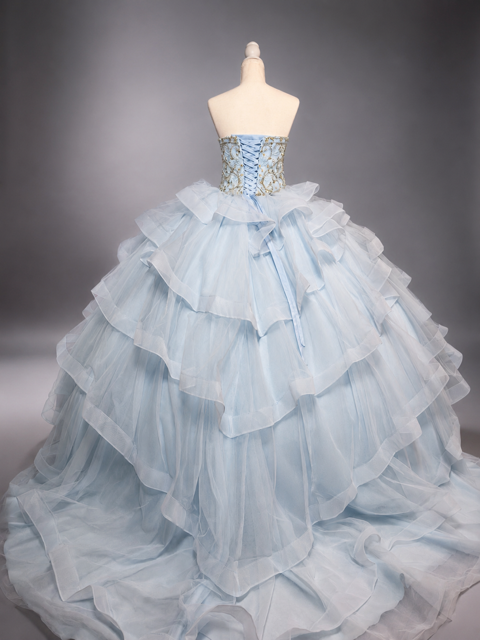 Cinderella Blue – Luxury Ice Blue Quinceañera Dress Rental