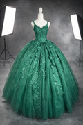 Emerald Enchantment – Luxury Green Quinceañera Dress Rental
