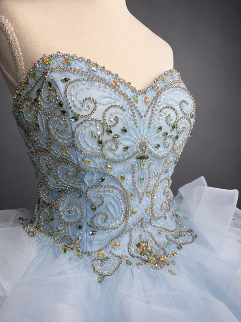 Cinderella Blue – Luxury Ice Blue Quinceañera Dress Rental