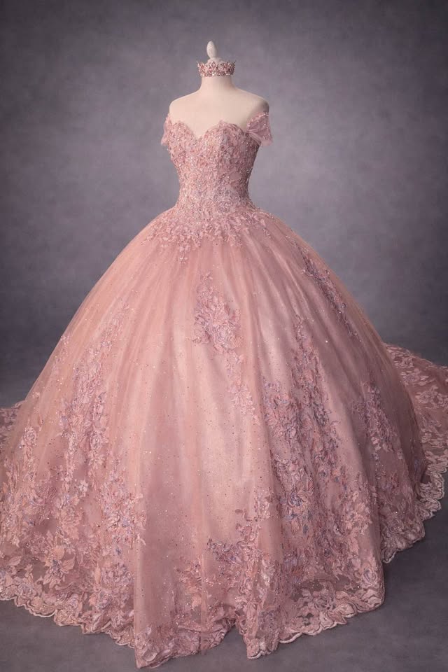Rose Petal Princess – Luxury Pink Quinceañera Dress Rental