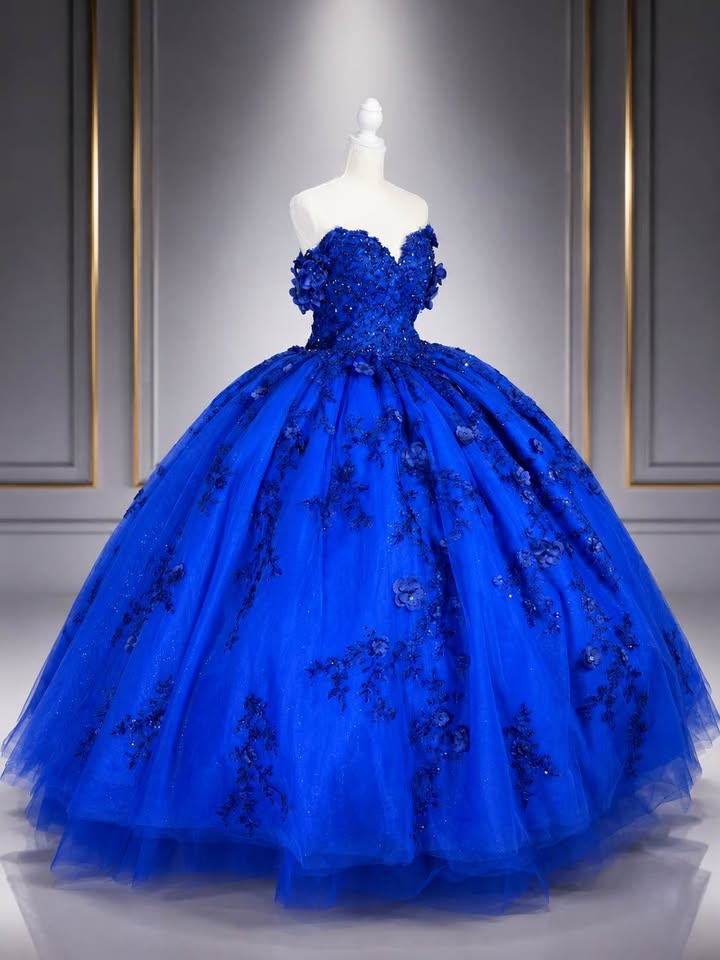 Midnight Sapphire – Luxury Royal Blue Quinceañera Dress Rental