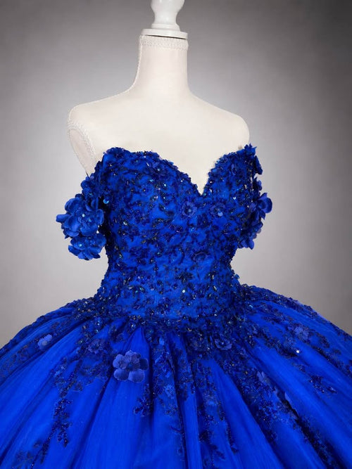 Midnight Sapphire – Luxury Royal Blue Quinceañera Dress Rental